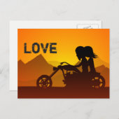 Motorkoppel LOVE Mountain Briefkaart (Voorkant / Achterkant)