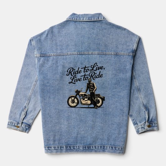 Motorleven: Motorgeest Denim Jacket (Achterkant)