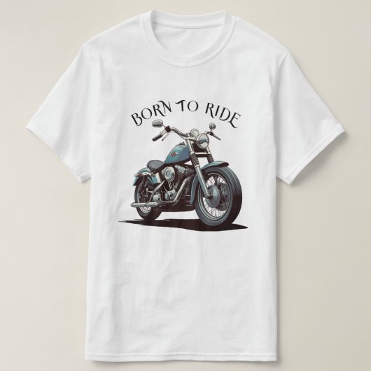 Motorliefhebber Biker Born To Ride Classic T-shirt (Design voorkant)