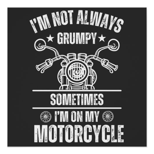 Motorliefhebbers | Biker Papa Cool Gift Perfect Poster (Voorkant)