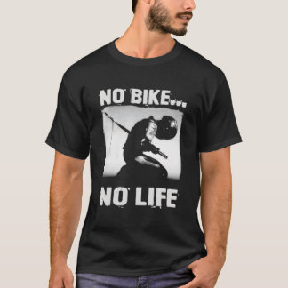 Motorliefhebbers en fietsers Geen fiets Geen leven T-shirt