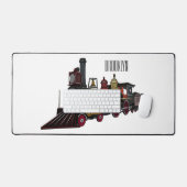 Motorlocomotief, afbeelding van cartoon bureaumat (Keyboard & Muis)