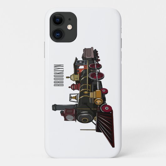 Motorlocomotief, afbeelding van cartoon Case-Mate iPhone case (Achterkant)