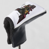 Motorlocomotief, afbeelding van cartoon golfheadcover (3/4 voorkant)