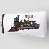 Motorlocomotief, afbeelding van cartoon golfheadcover (Voorkant)