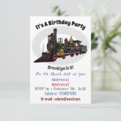 Motorlocomotief, afbeelding van cartoon kaart (Staand voorkant)