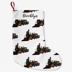 Motorlocomotief, afbeelding van cartoon kleine kerstsok