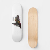 Motorlocomotief, afbeelding van cartoon persoonlijk skateboard (Voorkant)