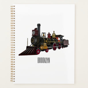 Motorlocomotief, afbeelding van cartoon planner