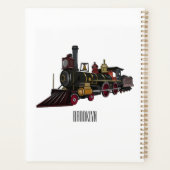Motorlocomotief, afbeelding van cartoon planner (Achterkant)