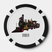Motorlocomotief, afbeelding van cartoon poker chips (Achterkant)