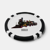 Motorlocomotief, afbeelding van cartoon poker chips (Enkel)