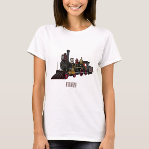 Motorlocomotief, afbeelding van cartoon t-shirt