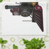 Motorlocomotief, afbeelding van cartoon theedoek (Gevouwen)