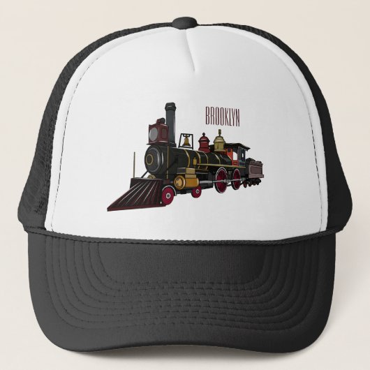 Motorlocomotief, afbeelding van cartoon trucker pet (Voorkant)