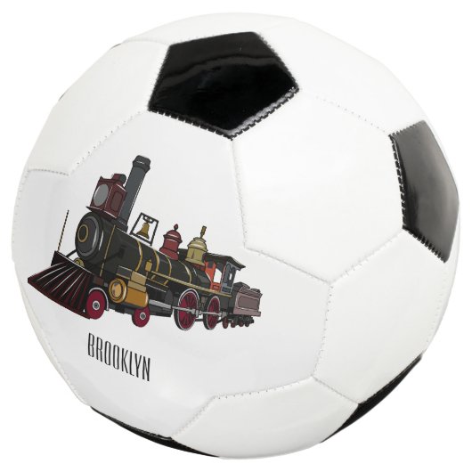 Motorlocomotief, afbeelding van cartoon voetbal (Drie kwart)