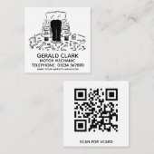 Motormechanisch Vierkante Visitekaartje (Voorkant / Achterkant)