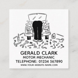 Motormechanisch Vierkante Visitekaartje