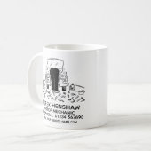 Motormechanische promotiecabine-Mok Koffiemok (Voorkant links)