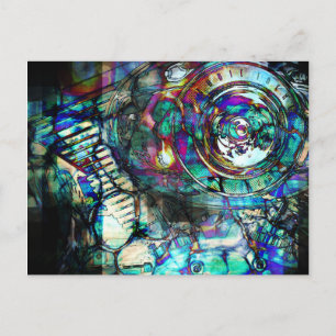 Motormotor benzine briefkaart