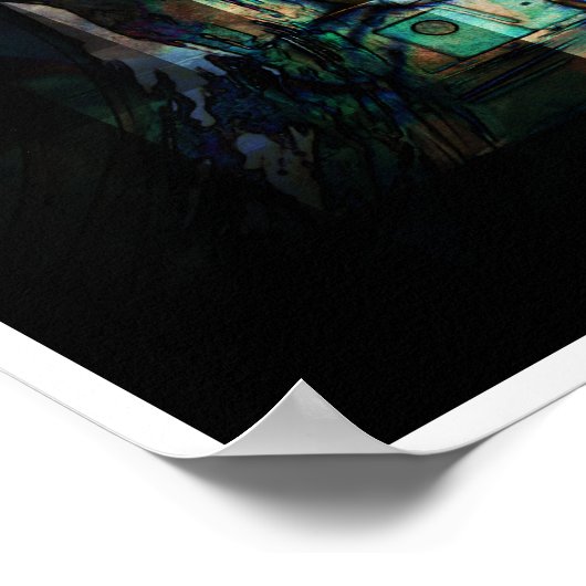 Motormotor benzine poster (Hoek)