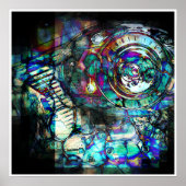 Motormotor benzine poster (Voorkant)