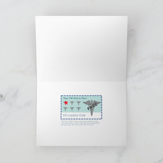 Motorongeluk Get Well Kaart Humorous Funny (Binnen)