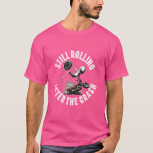 Motorongeluk overlevende fiets crash letsel rec t-shirt