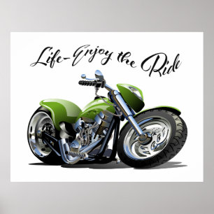 Motorposter - Geniet van de rit Poster