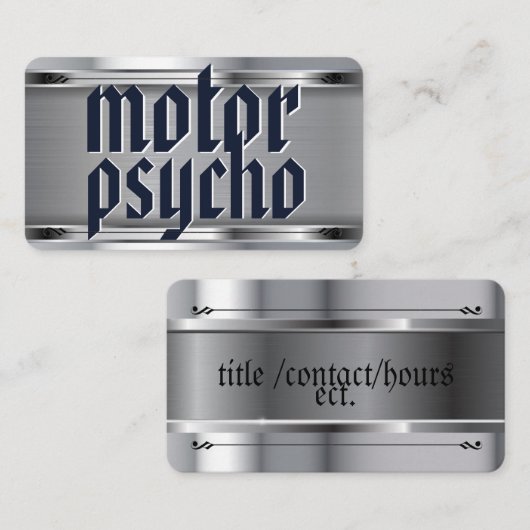   Motorpsycho Sjabloon Visitekaartje (Voorkant / Achterkant)