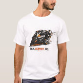 Motorrace-illustratie T-shirt (Voorkant)