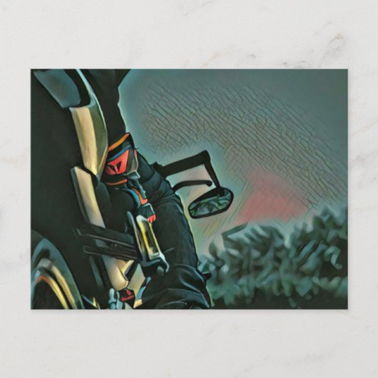 motorrace liefhebber cadeau briefkaart (Voorkant)