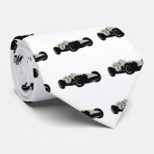 Motorraceauto, afbeelding op t-shirts stropdas (Opgerold)