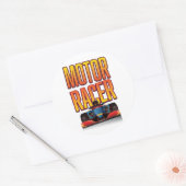 Motorracer-autosticker Ronde Sticker (Envelop)