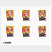 Motorracer-autosticker Ronde Sticker (Vel)