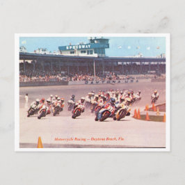 motorraces op Daytona Beach Florida Briefkaart