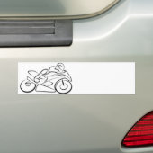 Motorrad Rennen fahren Bumpersticker (Op auto)