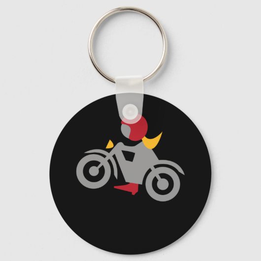 Motorradfahrerin von Emma Shirt Sleutelhanger (Voorkant)