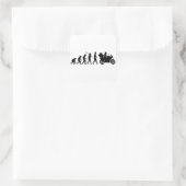 motorreiziger vierkante sticker (Tas)