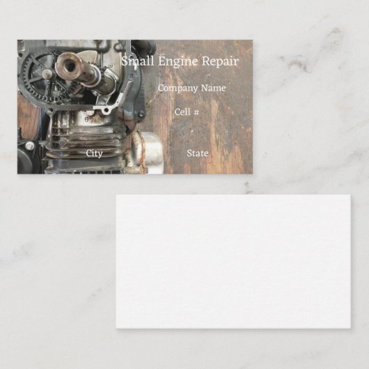 motorreparatiewerkplaats visitekaartje (Voorkant / Achterkant)