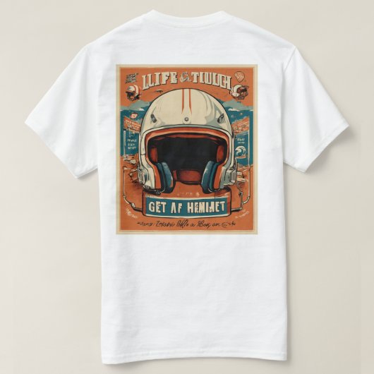 Motorrijden aangepaste T-shirts (Design achterkant)