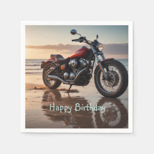 Motorrijden bij zonsondergang servet