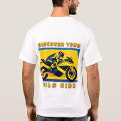 Motorrijden en ruiter t-shirt (Achterkant)