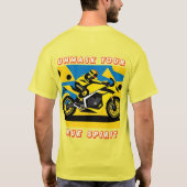 Motorrijden en ruiter t-shirt (Achterkant)