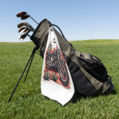 Motorrijden in Desert Cactus Westerne Set Golfhanddoek (Groen)