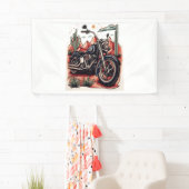 Motorrijden in Desert Cactus Westerne Set Spandoek (Insitu)