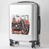 Motorrijden in Desert Cactus Westerne Set Sticker (Koffer)