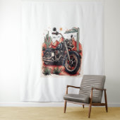 Motorrijden in Desert Cactus Westerne Set Wandkleed (In situ)