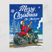Motorrijden mevrouw Claus Grappige Kerstmis Groete Feestdagenkaart (Voorkant)