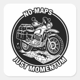 Motorrijden Toeristische Vrijheid Mentaliteit Vierkante Sticker